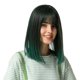 thumbnail image 3 of Pelucas de pelo corto verde de 15 "para niñas, hasta los hombros Peluca de mujer Cabello sintético liso resistente al calor con gorra de Sunnimix Las mujeres pelucas cortas de Bob, 3 of 8