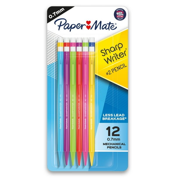 Paper Mate SharpWriter Mechanical Pencils, 0.7 mm HB 2 Lead, Fun