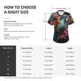 thumbnail image 4 of Womens Short Sleeve T Shirts Casual V Neck Tops Tee, Hummingbird Galaxy Art, 4 of 6