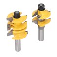 thumbnail image 1 of 2 Pcs Tige Routeur Bit Ensemble 1/2" Tige Porte Tenon Fraiseuse Coller Routeur Bit pour DIY CNC Gravure Machine Taille Machine Travail du Bois, 1 of 8