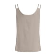 thumbnail image 5 of Women's Fashionable Casual V Neck Sleeveless Double Braided Strap Mini Solid Color Top, 5 of 8