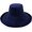 Navy Blue, variant on Women Bucket Hat Super Wide Brim Fold Bucket Cap Beach Wedding Solid Color Floppy Fisherman Hat with Chin Strap