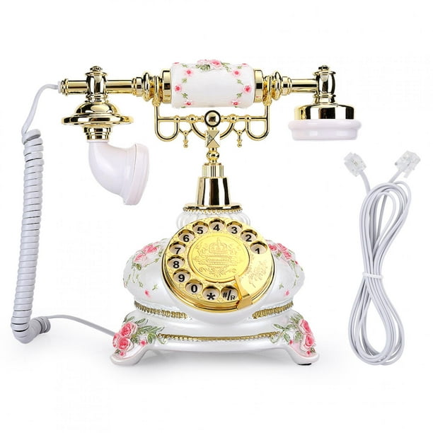 LAFGUR Téléphones Fixes Combiné, Téléphone Antique Rétro Téléphones  Filaires Vintage pour Bureaux, Salons, Chambres, Htels 