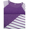 thumbnail image 6 of Womens Plus Size Tops Short Sleeve T Shirts Striped Raglan Tee Shirts Causal Summer Tunics Blouses, 6 of 7