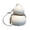 White, variant on Calabash Bag for Women, PU Leather Double-Cavity Crossbody Purse with Braided Rope, Adjustable Strap, Unique Gourd Design