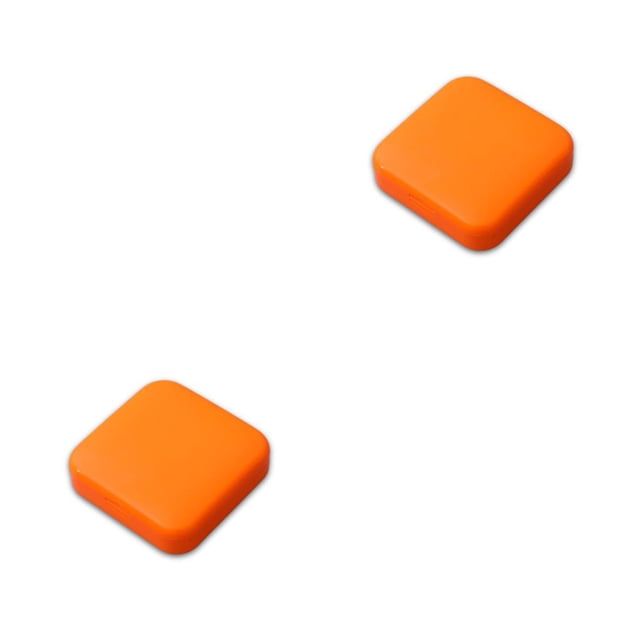 Langgg Mini Pill Case Holder 2 Grids Empty Dust Proof Storage Box Portable Containers Cases Dispenser Accessories Handbag Orange 2Set