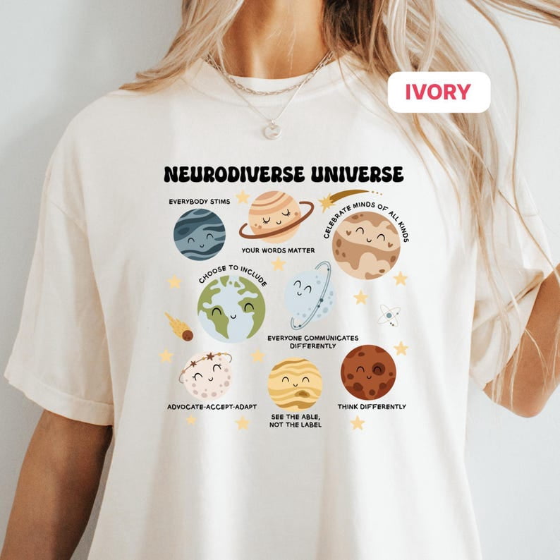 Neurodiverse Universe Comfort Colors Shirt, Autism Awareness Tee, SPED Teacher Inclusion Gift, Space Neurodiversity Shirt, Autism Shirt