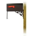 thumbnail image 3 of Titan Steel Curbside Mailbox with Floral front single mailbox mounting bracket, 3 of 4