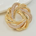 thumbnail image 4 of Classic Vintage Wire Twist Circle Gold Love Knot Brooches Pins Wreath Accessory, 4 of 7