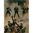 thumbnail image 2 of Anton Romako 19x24 Black Ornate Framed Double Matted Museum Art Print Titled: Tegetthoff in the Naval Battle at Lissa II (1880-1882), 2 of 5