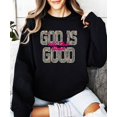 thumbnail image 6 of Camo God Is Good All The Time Sweatshirt for Women - Christian Faith Pullover Black Sweatshirt Adult X-Large, 6 of 7