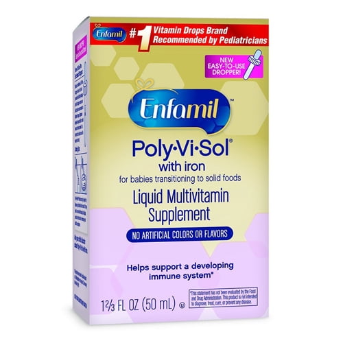 Enfamil PolyViSol Liquid Multivitamin Supplement With Iron, 50 ml