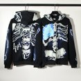 thumbnail image 3 of Sudaderas con capucha para hombre y mujer, ropa con cremallera y estampado de Calavera, estilo Harajuku Retro de gran tamaño, HIp Hop, Cactus, Jack, fragmento, 3 of 3