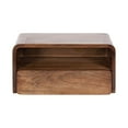 thumbnail image 6 of Kate and Laurel Kato Modern Wood Floating Side Table with Drawer, 18 x 10 x 9, Walnut Brown, Contemporary Wooden Floating Nightstand for Bedroom Bedside Table, 6 of 9