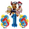 thumbnail image 4 of 17 piezas de dibujos animados PAW Patrol decoración de cumpleaños película de aluminio juego de globos digitales perro Chase Marshall Skye suministros para fiestas infantiles juguetes, 4 of 4