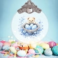 thumbnail image 3 of Uuiauoio Glass Easter Ornament 2D Flat Pendant with Bunny Egg Designs for Tree Gift Basket Filler Holiday Party Decorations Keepsake, 3 of 5