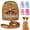 Brown, variant on Pet Artist Custom Dog Harness with Name Print, Soft Mesh Padded Vest & Leash Set for Small Medium Dogs, Puppy and Cat, Adjustable Pet Vest