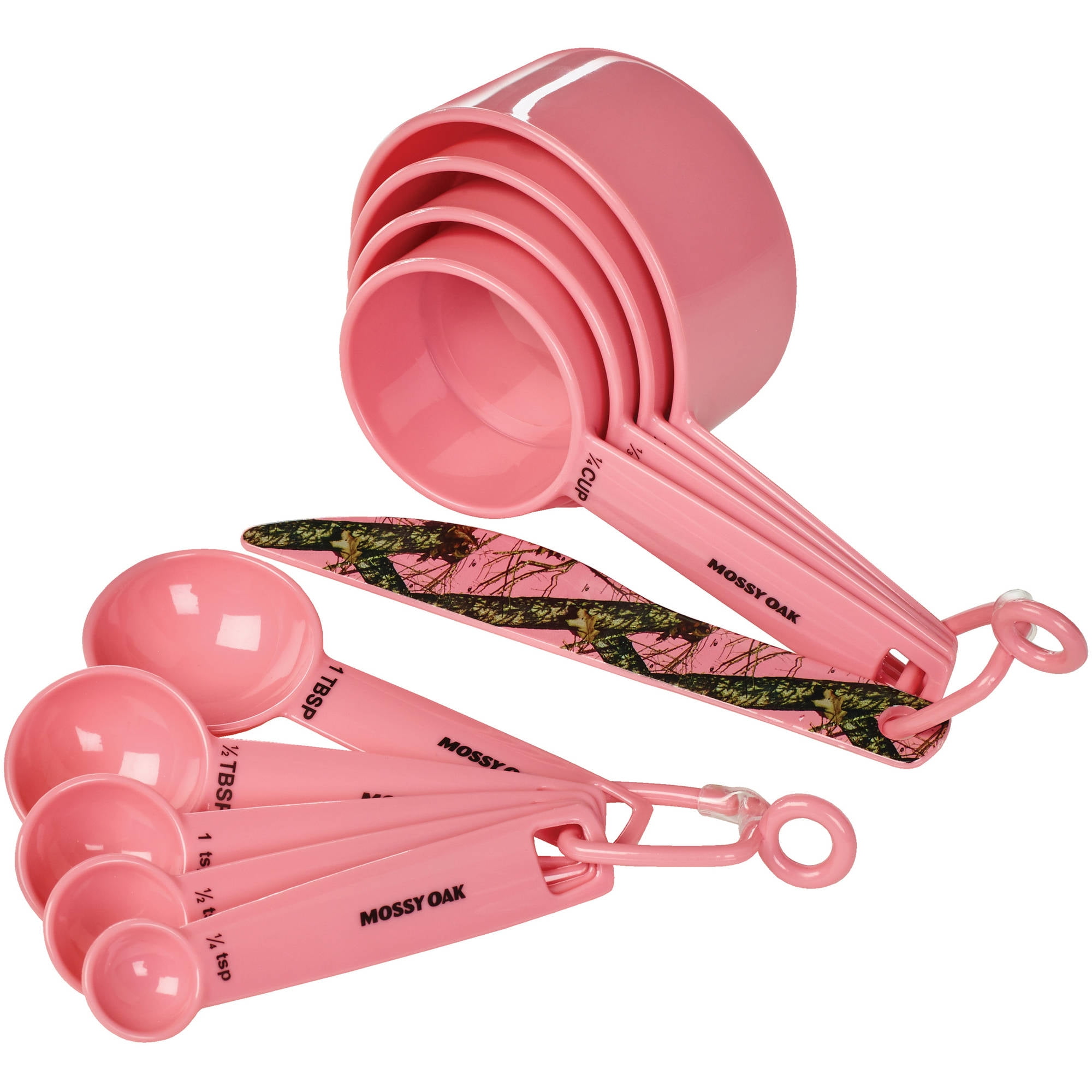Mossy Oak Pink Measuring Cups and Spoons Set, 10 Piece