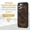 thumbnail image 2 of Case Yard Wooden Case for iPhone-12-Pro-Max Soft TPU Silicone cover Slim Fit Shockproof Wood Protective Phone Cover for Girls Boys Men and Women Supports Wireless Charging Hourglass with Roses Design, 2 of 7