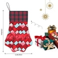 thumbnail image 2 of Dog Paw Decorative Socks 17x11.8in Top With A Strap Design For Easy Hanging For Festive Christmas Party Decorations Red Colorful Houndstooth Hand-Drawn Sketch_4, 2 of 8