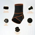 thumbnail image 2 of Ankle Brace for Sprained Ankle, Ankle Support for Women & Men, Adjustable Compression Wrap for Achilles Tendonitis & Plantar Fasciitis Relief (Orange), 2 of 13