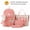 PINK, variant on 4 Pcs Simple Casual Backpack Large Capacity Schoolbag Travel Bag Canvas Shoulder Bag