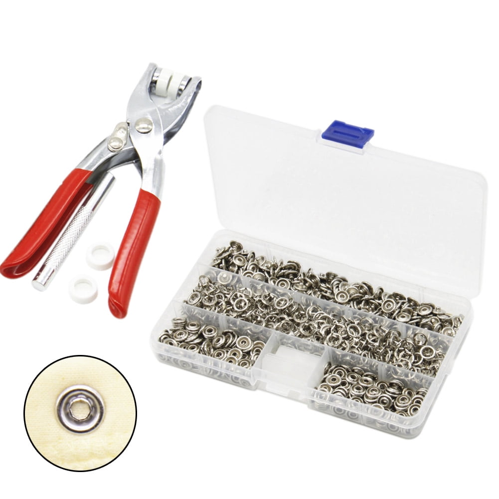 Pliers Sewing Craft Kit For Cloth Diaper 100pcs Fasteners Press Button Stud 