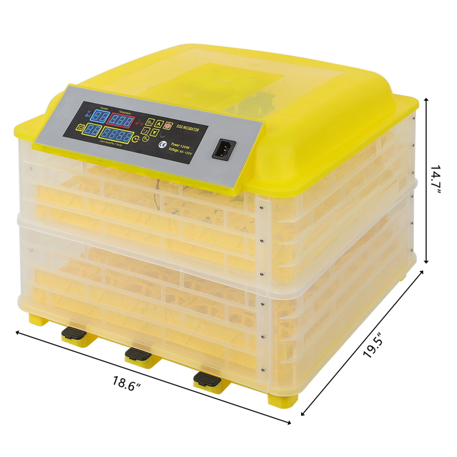 Canddidliike Egg Incubator, 112 Eggs Fully Automatic Digital Poultry Hatcher Machine Breeder with Circulating Air Fan Canddidliike Egg Incubator, 112 Eggs Fully Automatic Digital Poultry Hatcher Machine Breeder with Circulating Air Fan