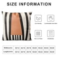 thumbnail image 5 of GOSMITH  Black White Boho Pillow Cover with Leather Modern Couch Pillow Covers Farmhouse Stripe Pillowcase for Couch Bed, Black, 5 of 5