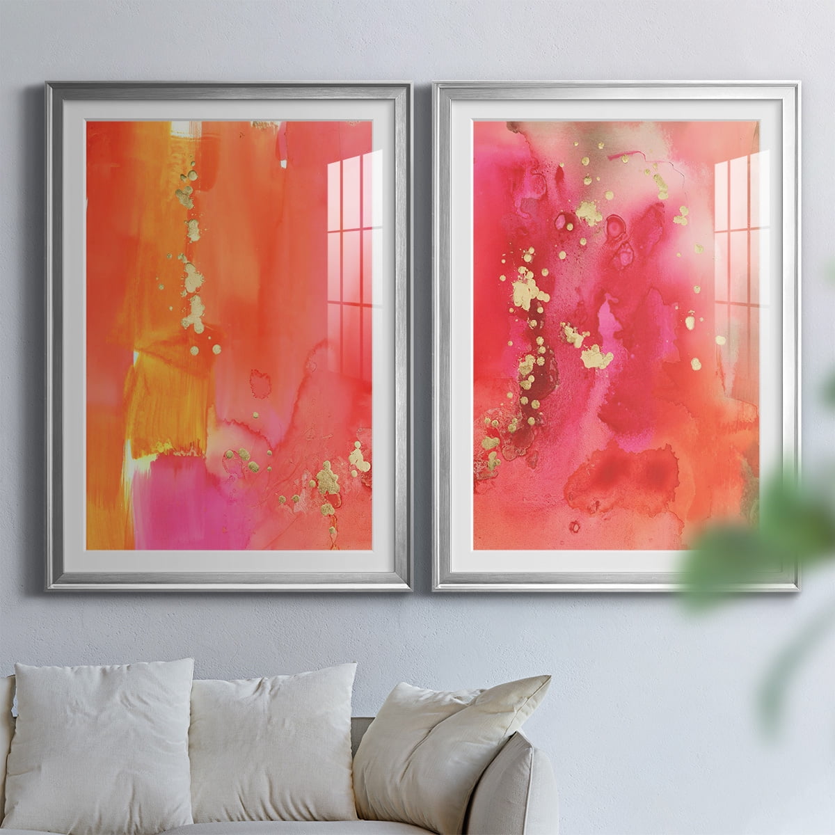 Wexford Home Mythological III Premium Framed Print, 18.5" x 24.5" - Ready to Hang, Silver (Set of 2)