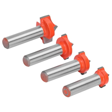 

Octpeak Milling Cutter Woodworking Router Bits Set 4Pcs Woodworking Router Bits Set 8 Shank Sharpen‑Nosed Engraving Machines Milling Cutter