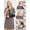 thumbnail image 4 of Pinspark Hospital Gowns Open Back for Women Bedridden Nightgowns Back Opening Short Sleeve Post Surgery Tear Away Adaptive Dresses, 4 of 6
