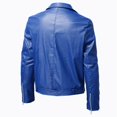 thumbnail image 4 of WQJNWEQ Mens PU Outwear Jacket Leather Fashion Stand Collar Punk Motorcycle Washed Leather Long Sleeve Hoodless Casual &s, 4 of 6