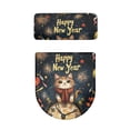 thumbnail image 4 of HELLHERO Cat Clock Pattern Toilet Seat Cover Set 2 Pcs Set Elastic Fabric Non-Slip for Women, 2026, 4 of 7