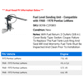 thumbnail image 2 of Fuel Level Sending Unit - Compatible with 1968 - 1970 Pontiac LeMans 1969, 2 of 2