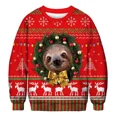 thumbnail image 1 of Suéter Navideño Con Estampado De Astas En 3d, Novedoso Y Feo, 1 of 7