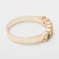 thumbnail image 5 of LBG British Made 9k Rose Gold Natural Emerald & Cubic Zirconia Womens Eternity Ring - 33 size options - Sizes 4 to 12 Available, 5 of 6