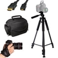 thumbnail image 2 of Must Have Kit for Nikon D40 D40X D60 D3000 D5000 with 32GB SDHC Card, Battery, Charger, 5 PC Filter Kit, HDMI Cable, Case, Remote, Tripod, Grip Strap, Cleaning Kit, DSLR DVD, $50 Gift Card, More, 2 of 4