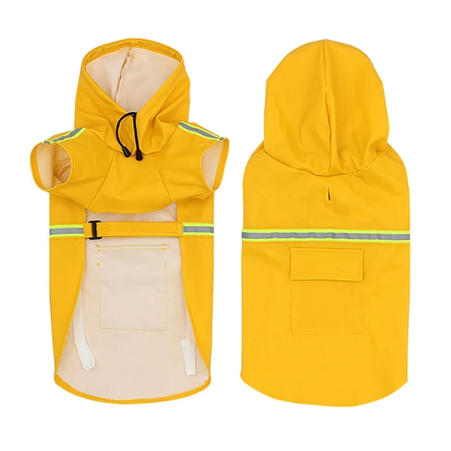Dog Raincoats for Large Dogs with Reflective Strip Hoodie,Rain Poncho Jacket for Dogs