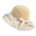 thumbnail image 2 of BadPiggies Sun Hat for Women UV Protection UPF50 Straw Beach Hat Foldable Wide Brim Summer Travel Hats (White), 2 of 7