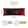 thumbnail image 3 of Cauagu Black Panther Red Background for Long Body Pillowcase 1 PCS,Soft Long Pillow Cover Decorative Pillow Case Hidden Zipper Closure Pillowcase,NOT Included Pillow (20'' x54''), 3 of 7