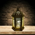 thumbnail image 1 of Dvkptbk Decorative Lights Mini Lantern with LED Ramadan Lantern Decoration Mini Lantern Decor with Candles Hanging Lanterns for Ramadan Decor Christmas Wedding Table Centerpiece Decor, 1 of 6