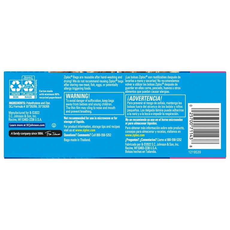 Ziploc® Resealable Snack Bags, Small Food Storage with EasyGuide Ziploc® Resealable Snack Bags, Small Food Storage with EasyGuide