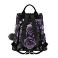 thumbnail image 2 of FORMRS Women's Travel Backpack Purse Anti-Theft Hidden Pockets Casual Shoulder Bag, Purple Roses, 2 of 7