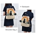 thumbnail image 4 of FORMRS Women's Travel Backpack Purse Anti-Theft Hidden Pockets Casual Shoulder Bag, Beige Cat Rainbow, 4 of 7