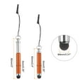 thumbnail image 2 of 5pcs Metallic Stylus Pen Retractable Aluminum Alloy Mini Capacitive Pens for Universal All Touch Screen Device, Orange, 2 of 6