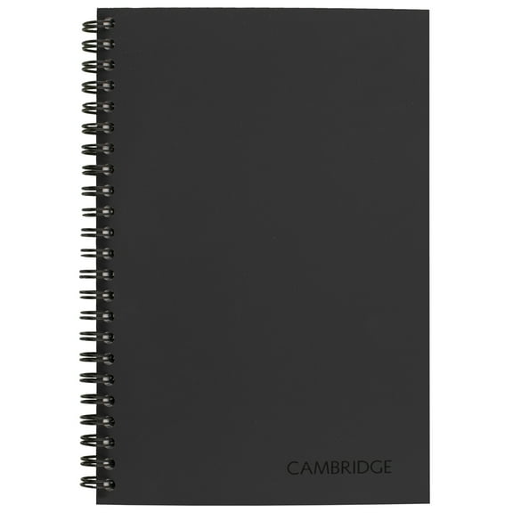 Cambridge Limited Wirebound Business Notebook, Legal Ruled, 5" x 8", 80 Sheets, Gray