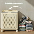 thumbnail image 5 of Raidley Laundry Basket, Collapsible Laundry Baskets with Wheels, Multi Functional Folding Wheeled Hampers, Foldable Portable Clothes Basket Cart for Home, Easy to Move (#A,M), 5 of 7