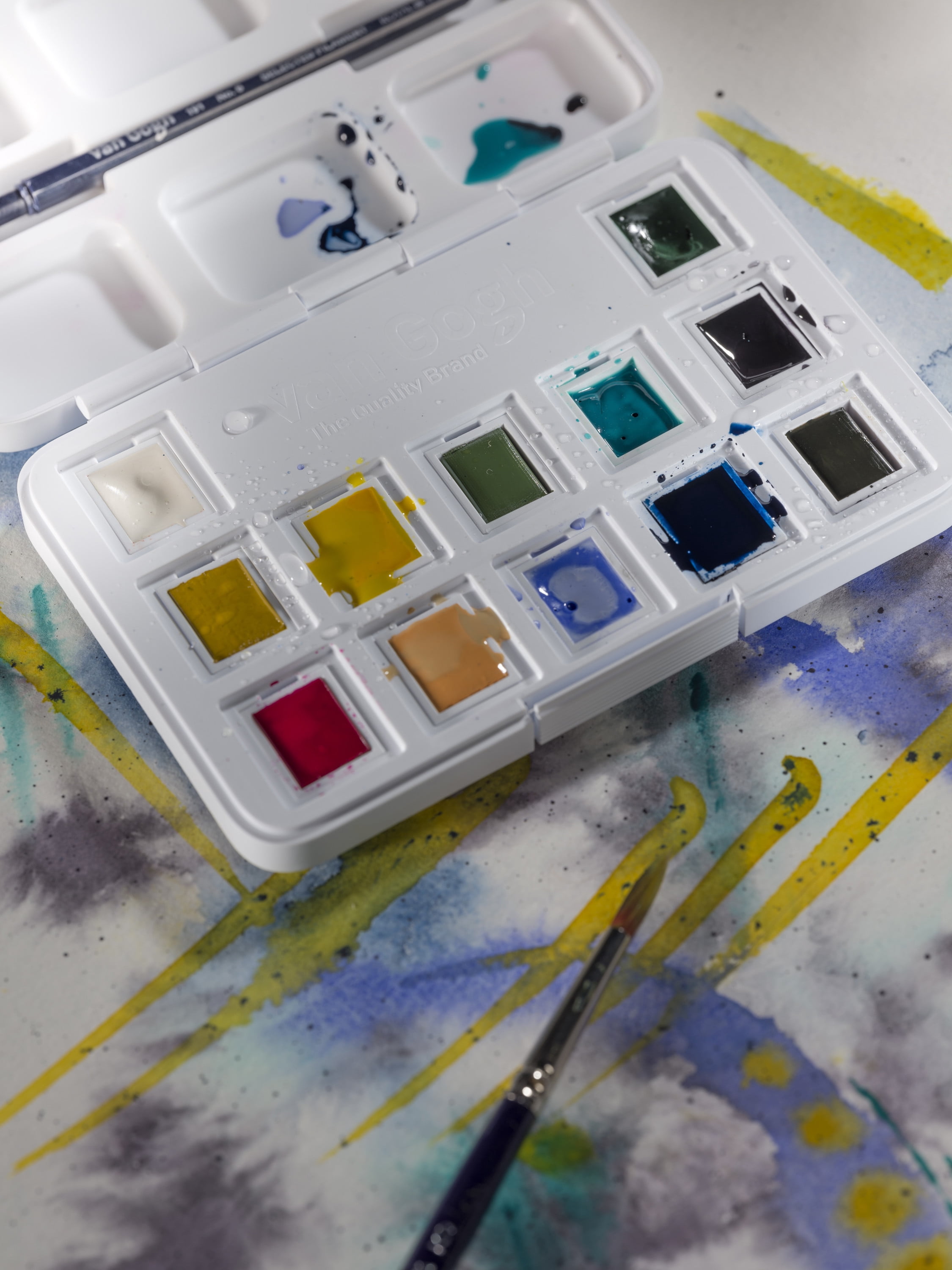 Van Gogh Watercolor Pan Set, 12-Colors, Muted Colors