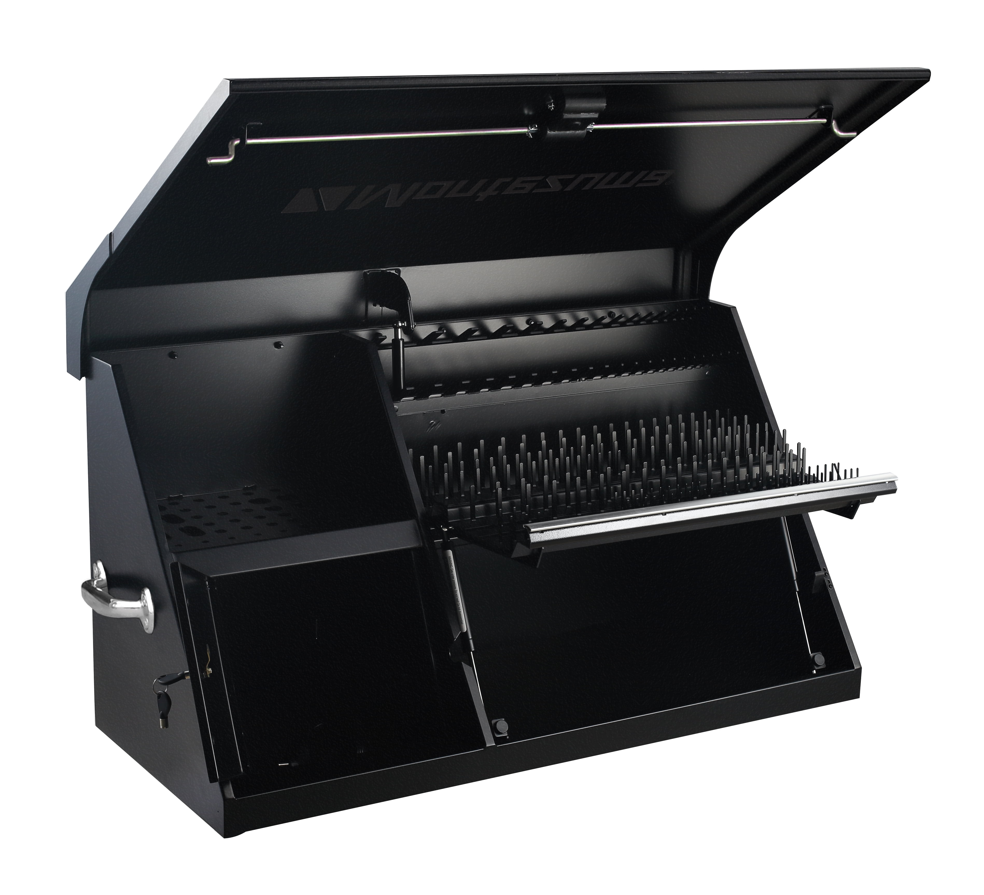 Montezuma 41" x 18" Steel Triangle Tool Box, Black